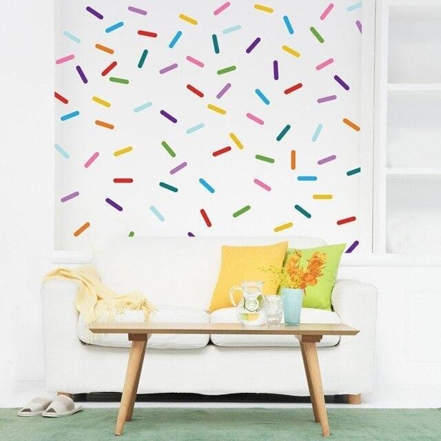 Sprinkles Wallpaper, Colorful Abstract Wall Mural