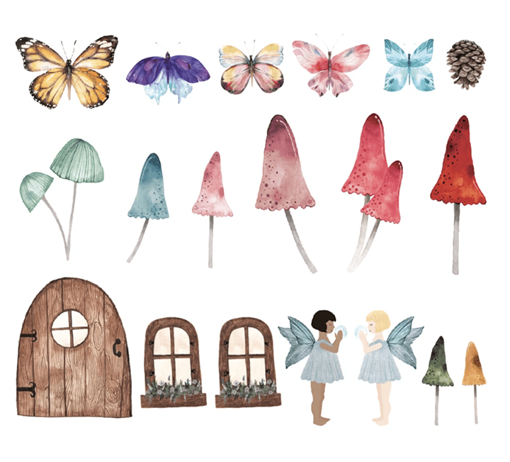 Fairy Vinyl Wall Decals Pastel Fantasy Room Stickers Fairy Vinyl Wall Decals Pastel Fantasy Room Stickers