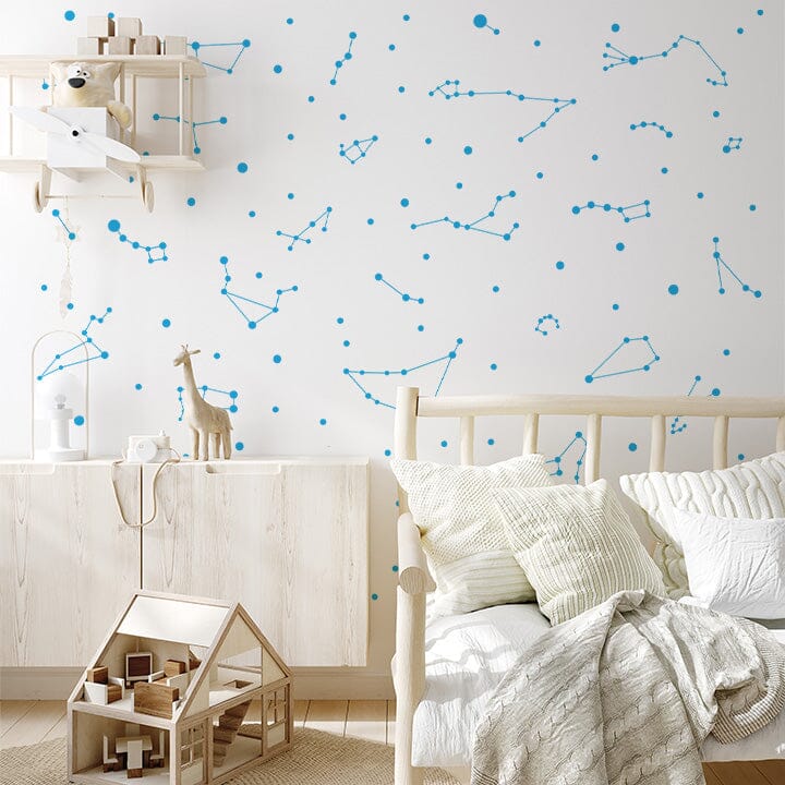 constellation wall decals - wall art - stickers - wall decor - blue