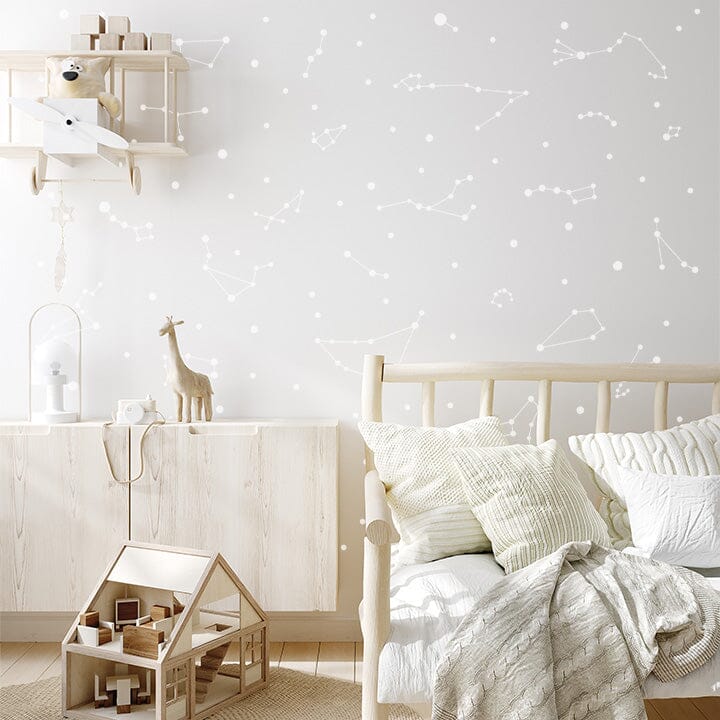 constellation wall decals - wall art - stickers - wall decor - white