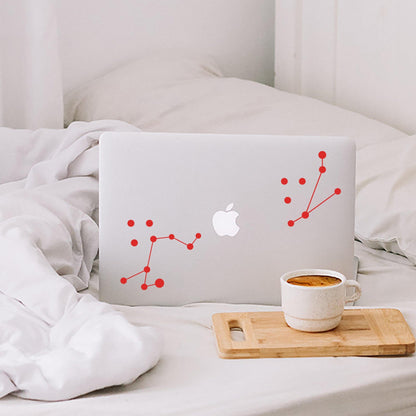 constellation wall decals - wall art - stickers - wall decor - red
