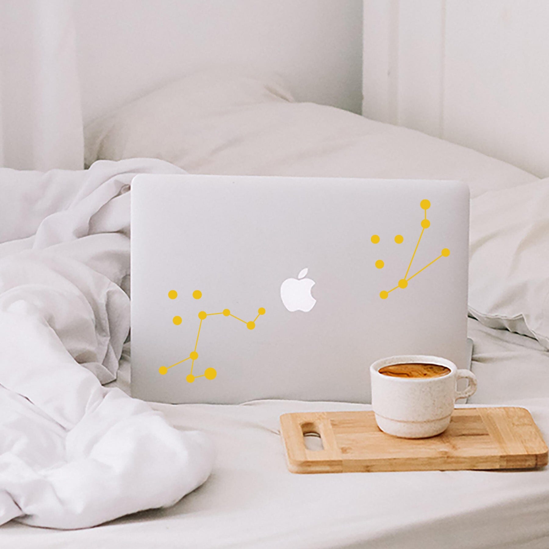 constellation wall decals - wall art - stickers - wall decor - signal yellow