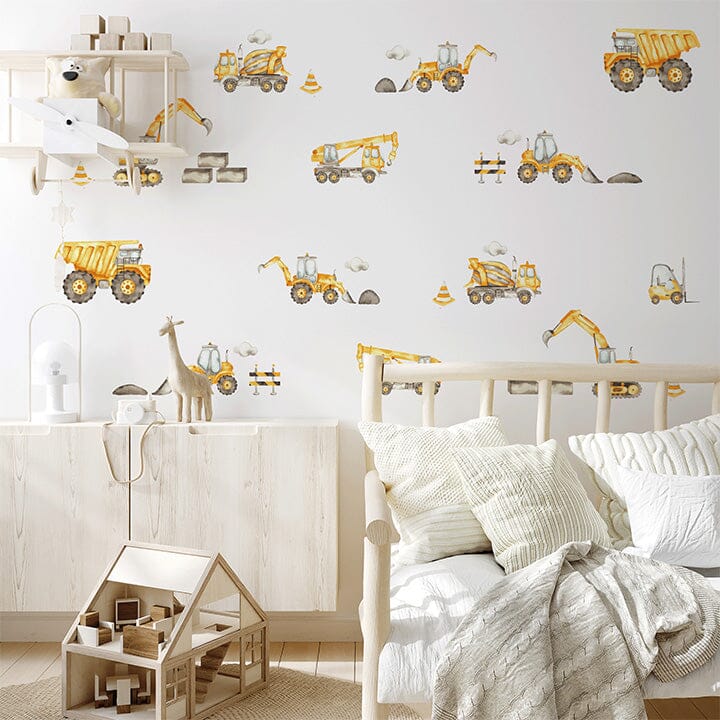 Construction Truck Wall Decals Urbanwalls