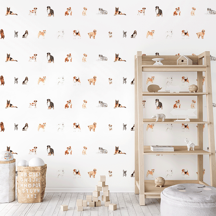 Dog wall deals stickers