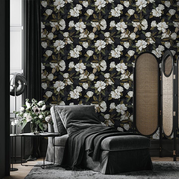 Moody Floral Peel And Stick Wallpaper