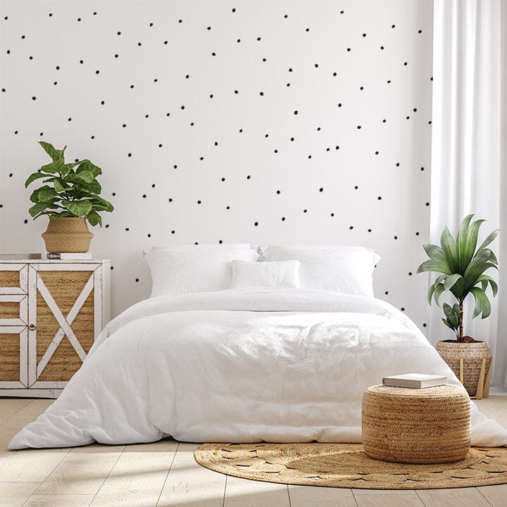 Black Dot Decals, Black Polka Dot Wall Decals, Irregular Dot Decals, Dot  Wall Stickers, Eco-friendly Repositionable Fabric Decals 