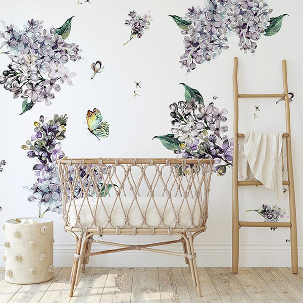 lavender flower wall decals Lilac Blooms Wall Decals