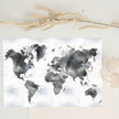 Painted World Map Wall Mural