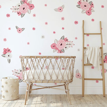 pink-and-white-graphic-flower-floral-wall-decals_for-kids