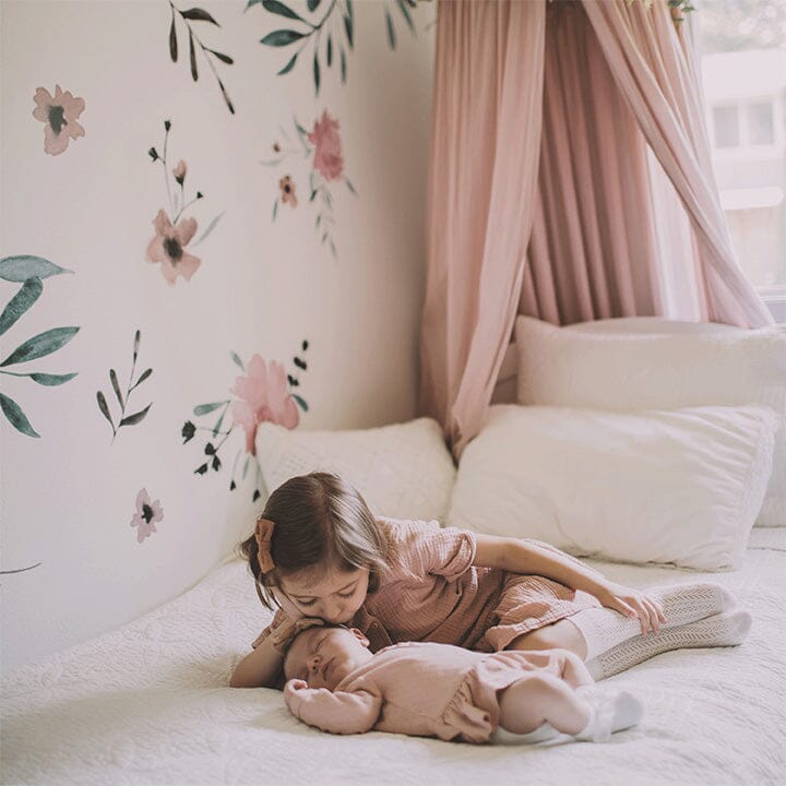 Pink Watercolor Flowers Wall Decals | Urbanwalls – Urbanwalls Inc.