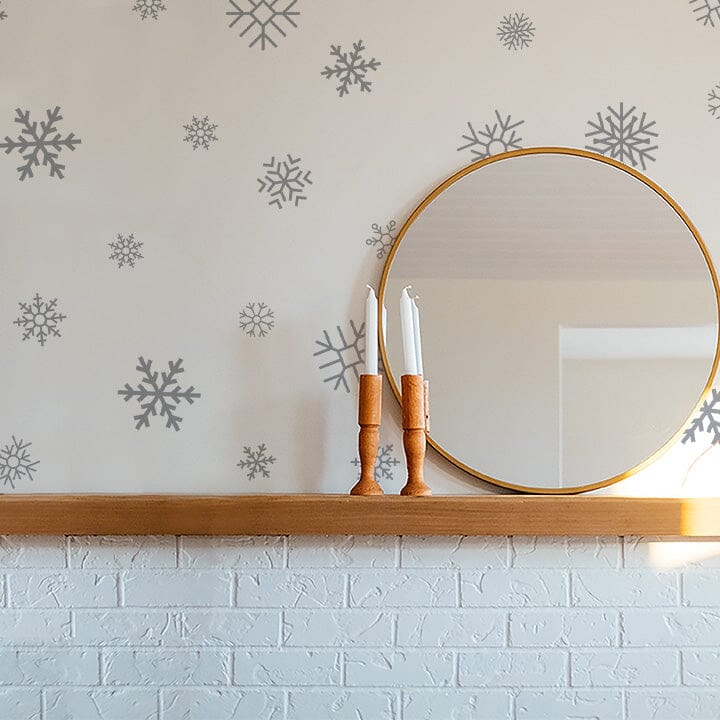 Adesivi Murali Rimovibili Con Fiocchi Di Neve Glitter - 47 Pezzi Di Dimensioni Variabili (2,8-17,5 Cm) Per Decorazione Pareti, Bianco