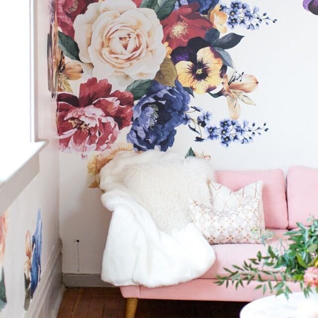 Vintage Floral Wall Decal Set