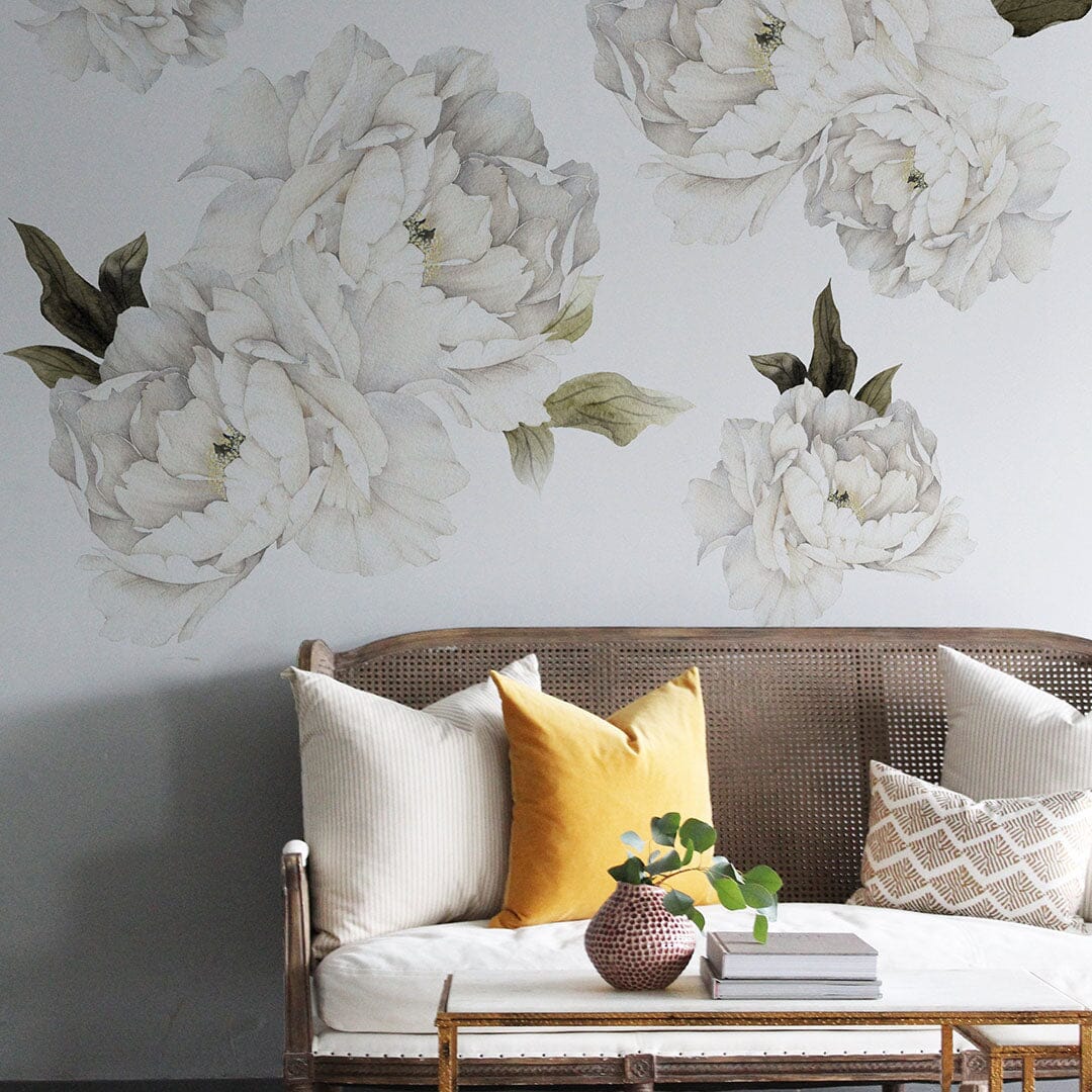 white-peony-floral-wall-decals