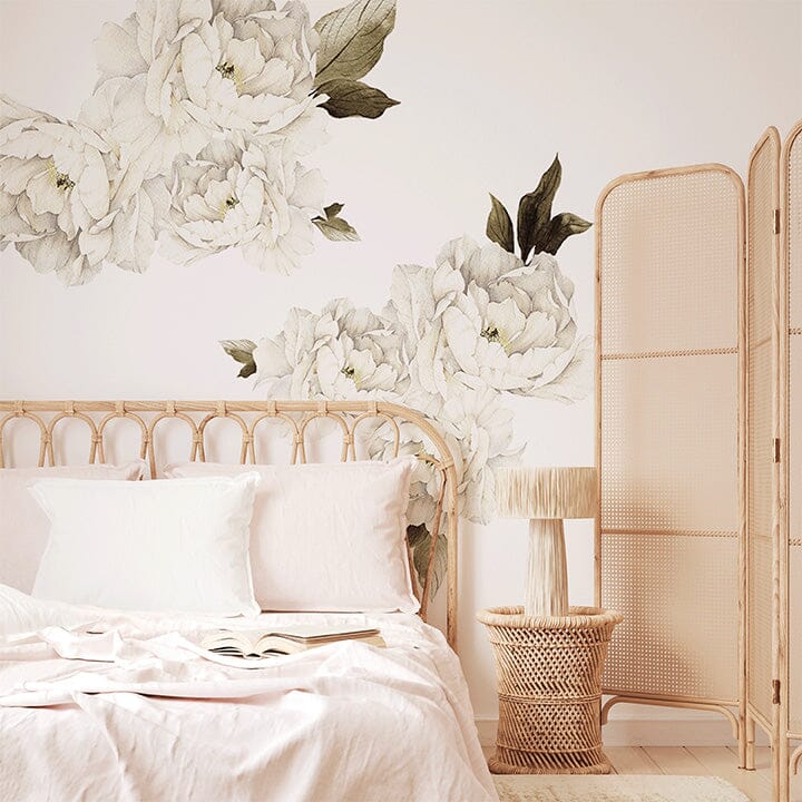 White Floral Wall Decals